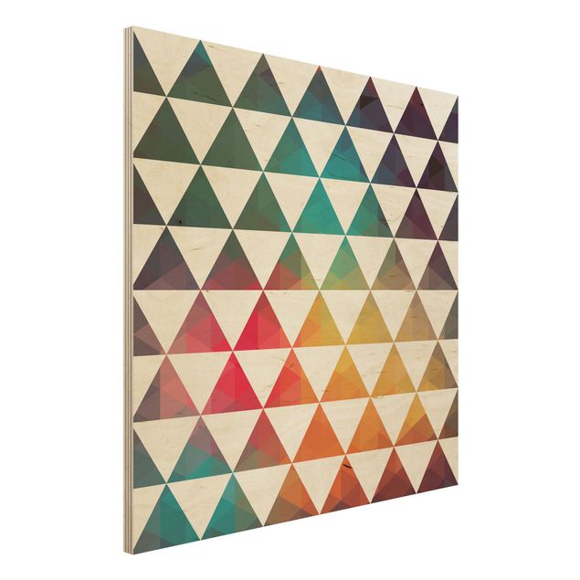 Decoración cocina Wood Print - Colour Geometry