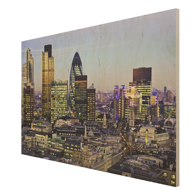 cuadros de madera decorativos London City