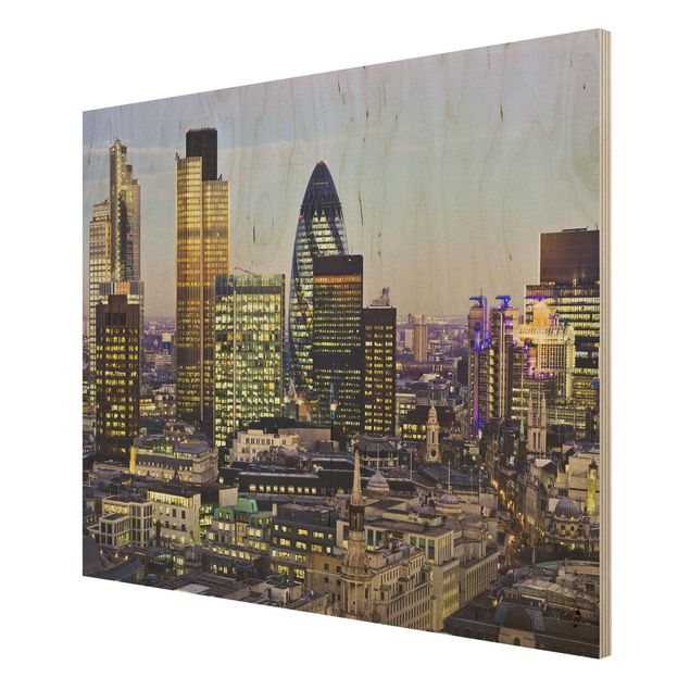 cuadros de madera decorativos London City
