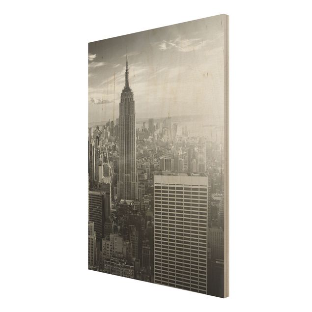 cuadros de madera decorativos Manhattan Skyline