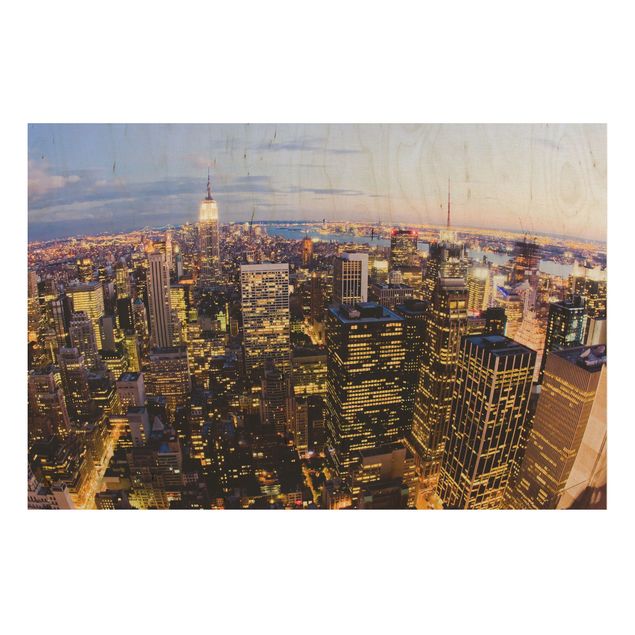 Cuadros New York Skyline At Night
