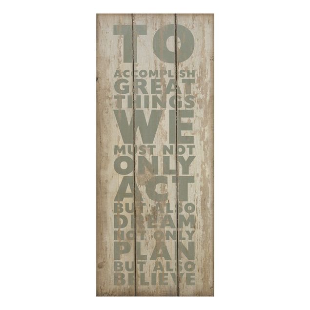 Cuadros de madera con frases No.RS179 Great Things