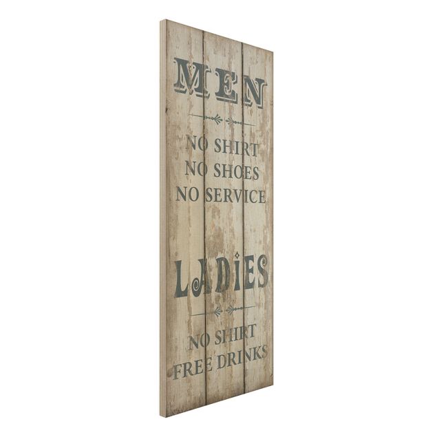 cuadros en madera con frases No.RS181 Men and Ladies