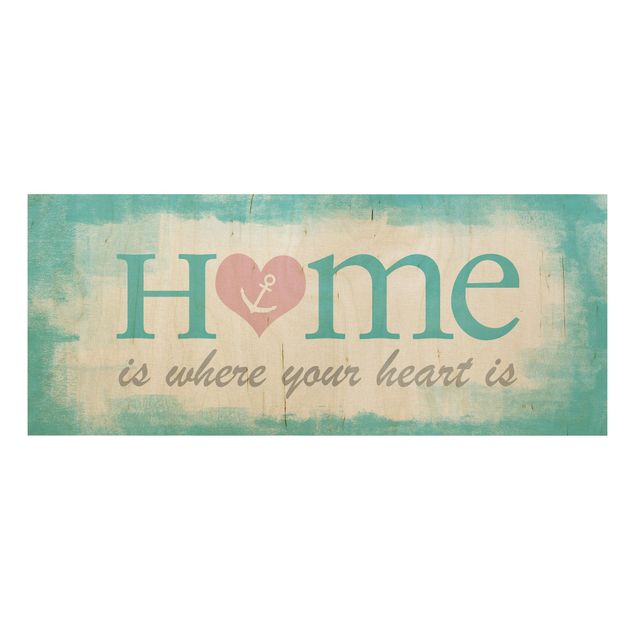 Cuadros de madera con frases No.YK33 Home Is Where Your Heart Is