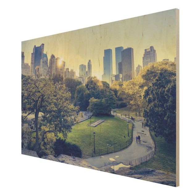 cuadros de madera decorativos Peaceful Central Park