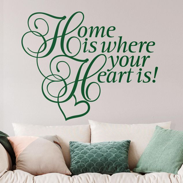 Vinilos decorativos Home is where the Heart is with heart
