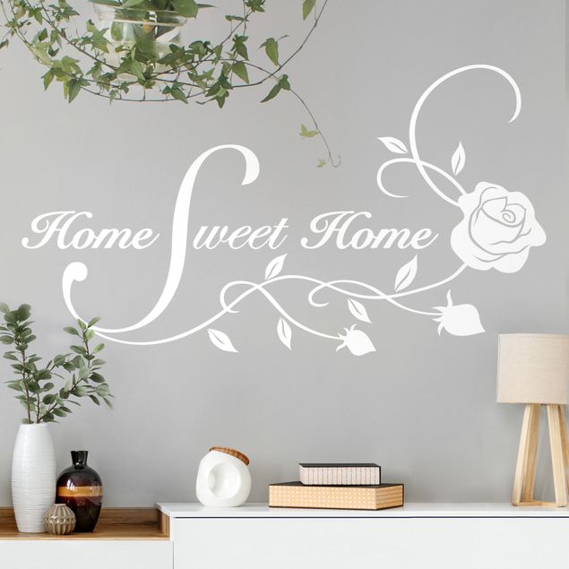 Vinilos decorativos Home Sweet Home with Rose Tendril