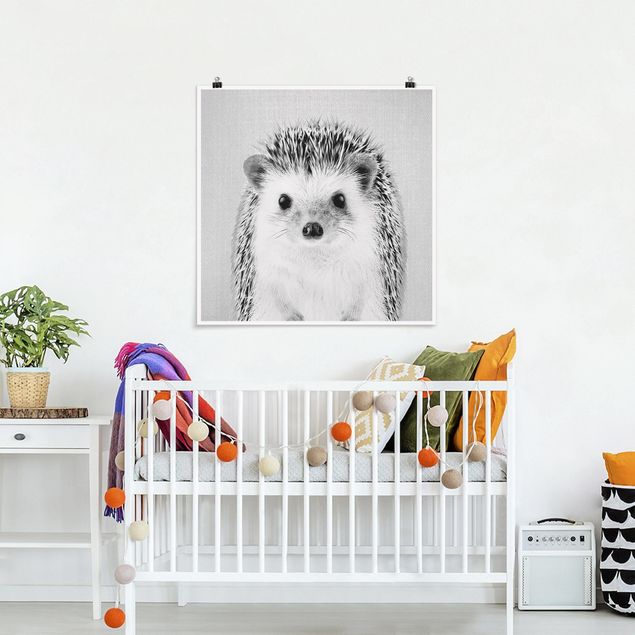 Decoración habitacion bebé Hedgehog Ingolf Black And White