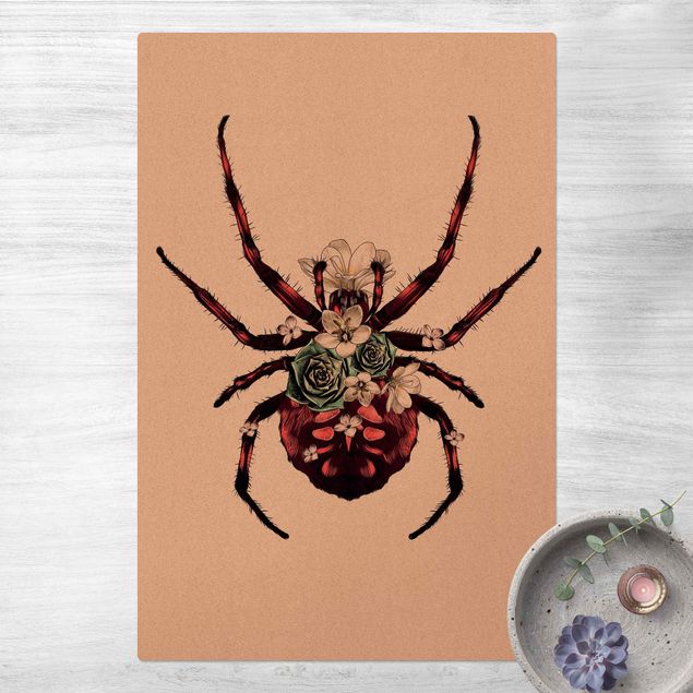 Alfombras modernas Illustration Floral Spider