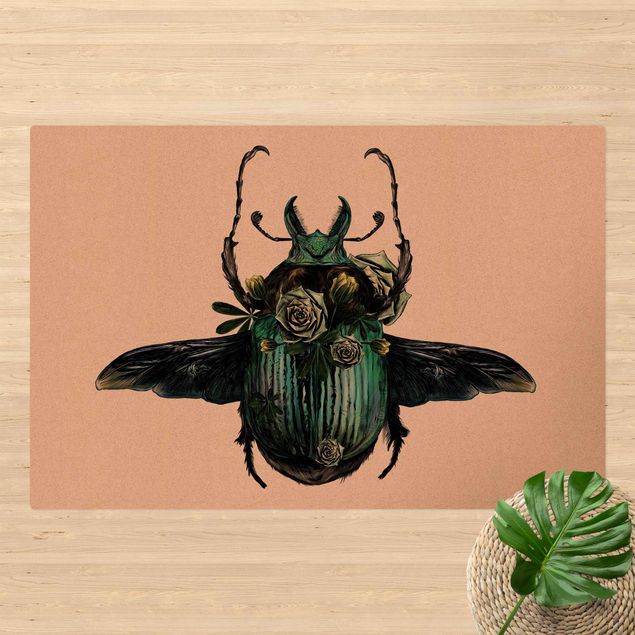 Alfombras verdes Illustration Floral Beetle