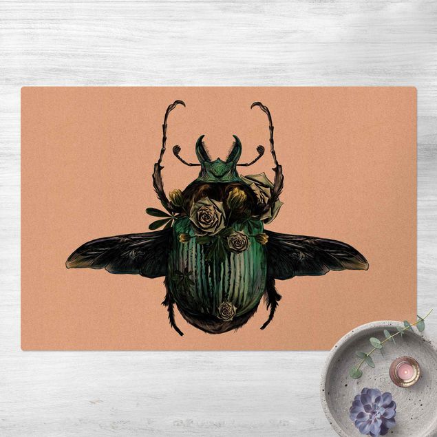 Alfombras modernas Illustration Floral Beetle