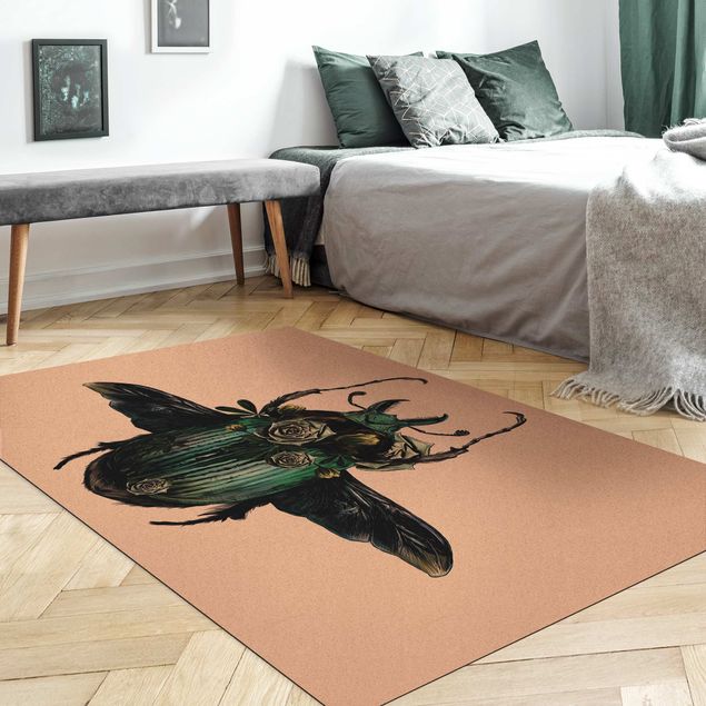 Alfombras grandes Illustration Floral Beetle