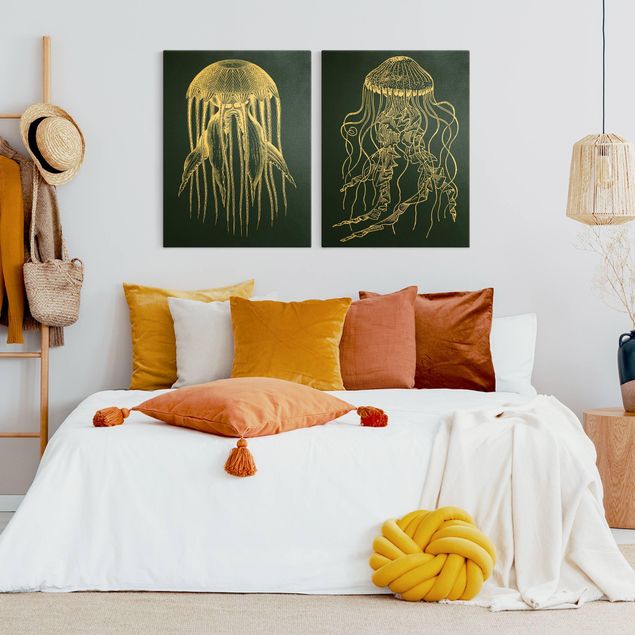 Decoración habitacion bebé Illustration Jellyfish Duo