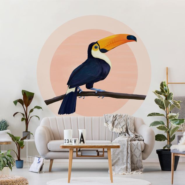 Decoración de cocinas Illustration Bird Toucan Painting Pastel