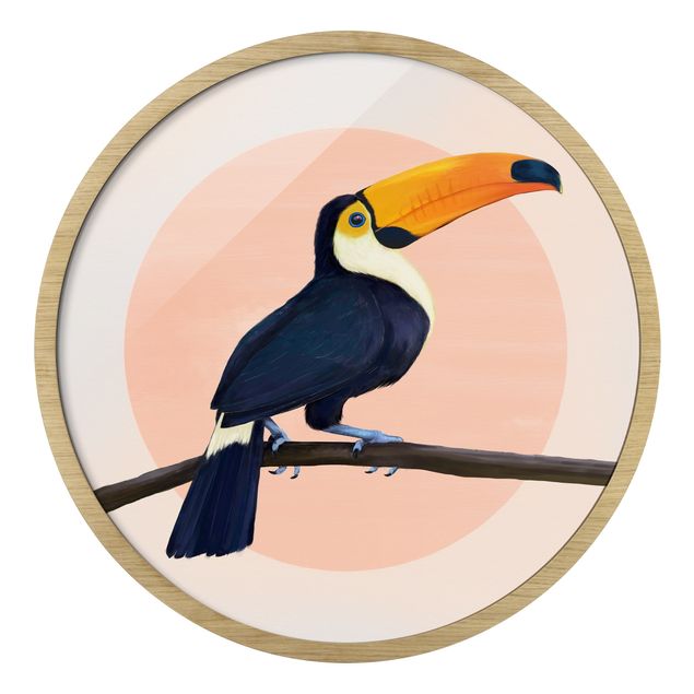 Cuadros Laura Graves Arte Illustration Bird Toucan Painting Pastel