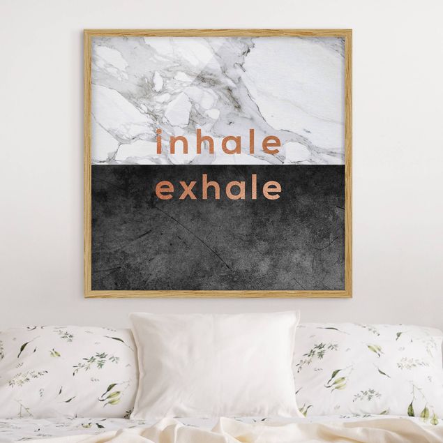 Decoración cocina Inhale Exhale Copper And Marble