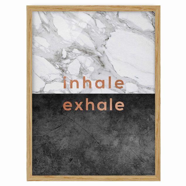 Reproducciónes de cuadros Inhale Exhale Copper And Marble