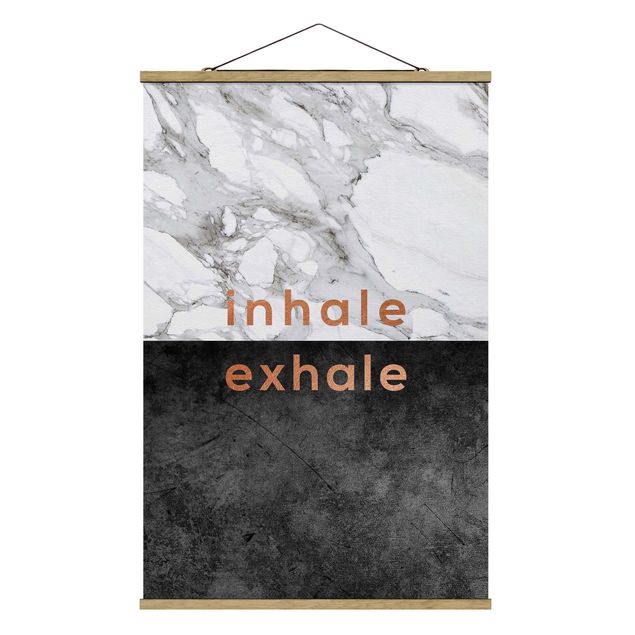 Cuadros modernos y elegantes Inhale Exhale Copper And Marble