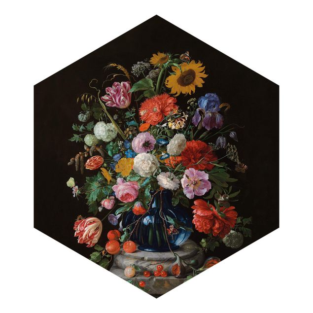 Papel pintado moderno Jan Davidsz De Heem - Glass Vase With Flowers