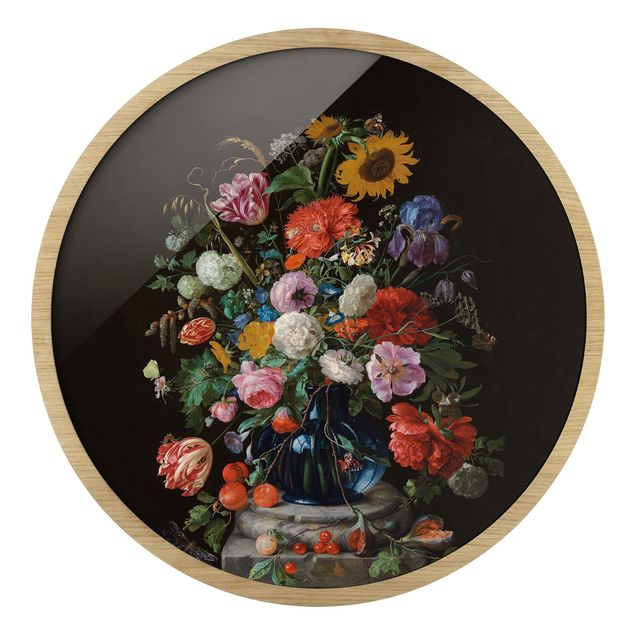 Cuadros de plantas naturales Jan Davidsz De Heem - Glass Vase With Flowers