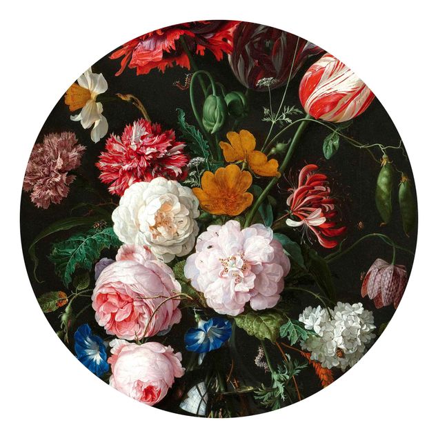 Papel pared flores Jan Davidsz De Heem - Still Life With Flowers In A Glass Vase