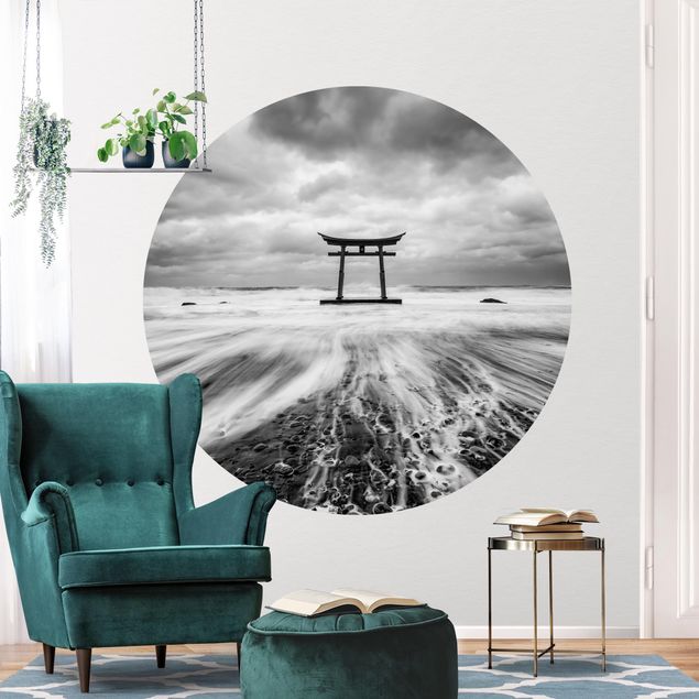 Papeles pintados modernos Japanese Torii In The Ocean