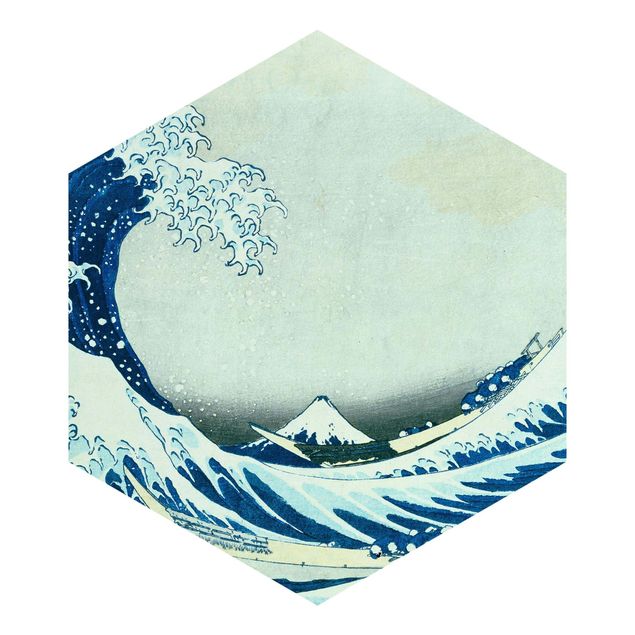 Papel pintado moderno Katsushika Hokusai - The Great Wave At Kanagawa