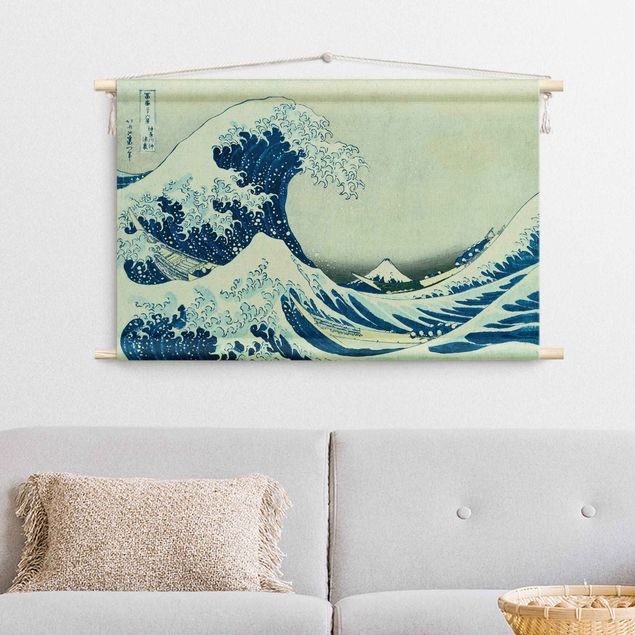 Tapiz arte Katsushika Hokusai - The Great Wave At Kanagawa