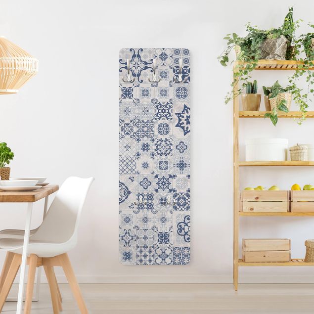 Percheros de pared shabby chic Ceramic Tiles Agadir Blue