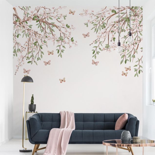 Decoración cocina Cherry blossom in the butterflies' play of wings