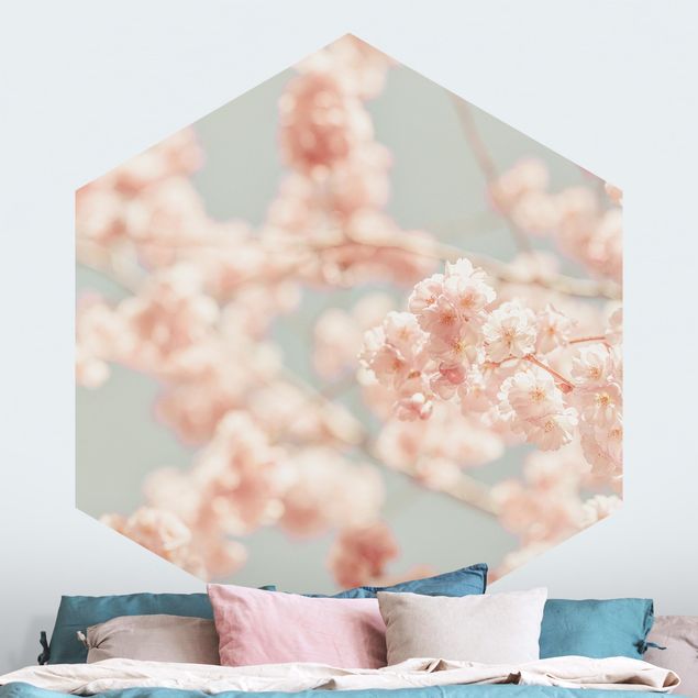 Papel pared flores Cherry Blossom Glow