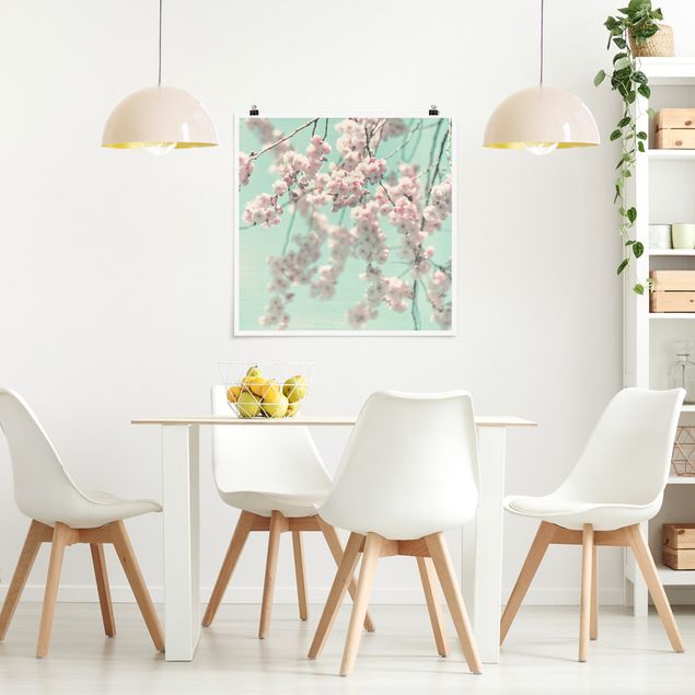 Cuadros de plantas Dancing Cherry Blossoms On Canvas