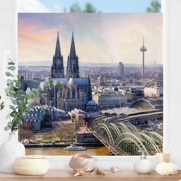 Vinilo para cristales - Cologne skyline with cathedral