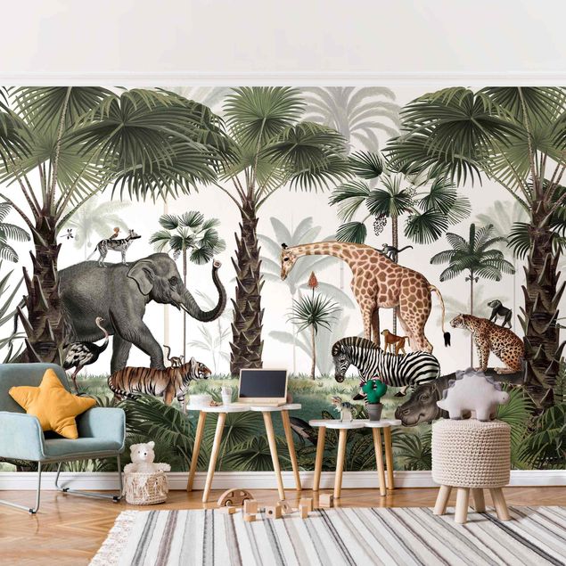 Decoración habitación infantil Kingdom of the jungle animals