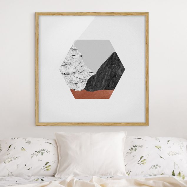 Cuadros de montañas Copper Mountains Hexagonal Geometry
