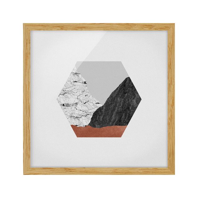 Cuadros de patrones Copper Mountains Hexagonal Geometry