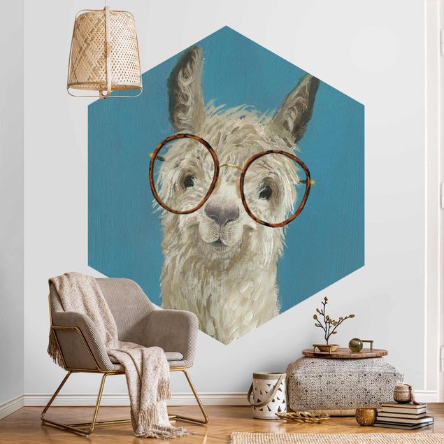 Papel pintado moderno Lama With Glasses I