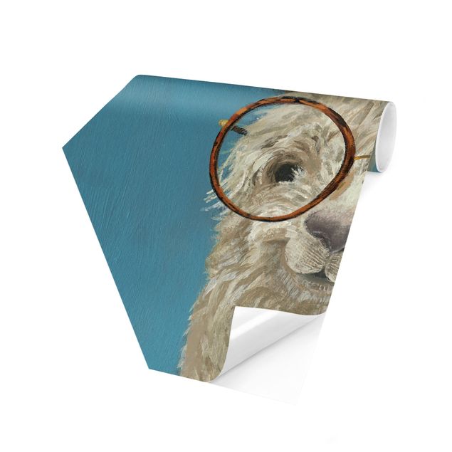 Papel pintado animales Lama With Glasses I