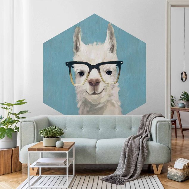 Papel pintado moderno Lama With Glasses IV