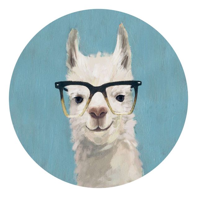 Papel pintado animales Lama With Glasses IV