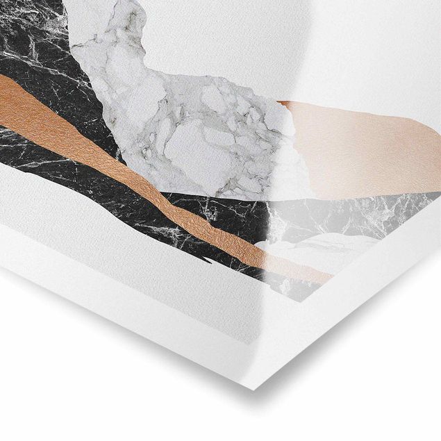 Láminas abstractas Landscape In Marble And Copper