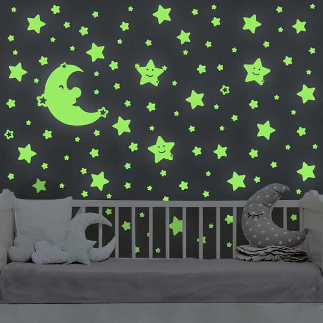 Vinilo espacio infantil Light-wall tattoo Kit moon And stars