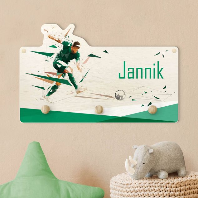 Percheros de pared con frases Favourite Club Grass Green With Customised Name