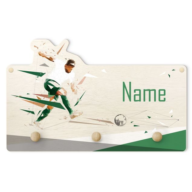 Percheros de pared Favourite Club White Green With Customised Name