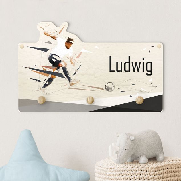 Decoración infantil pared Favourite Club White Black With Customised Name