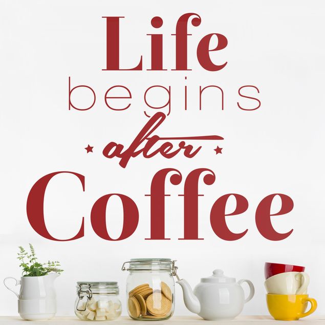 Vinilos café Life begins after coffee