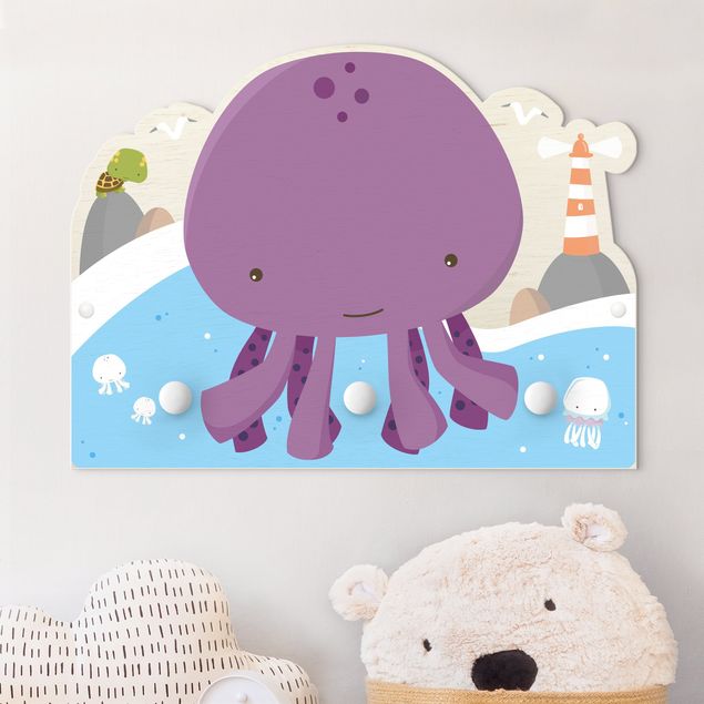 Decoración habitacion bebé Purple Baby Squid