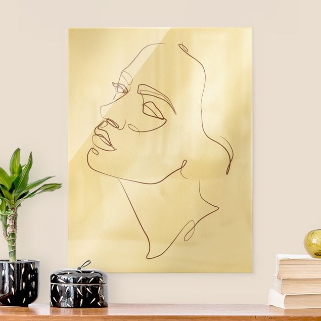 Cuadro retratos Line Art - Woman Dreaming Face