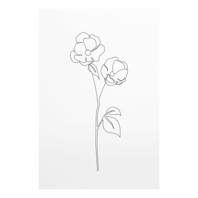 Cuadros modernos y elegantes Line Art Flowers - Poppy Flower