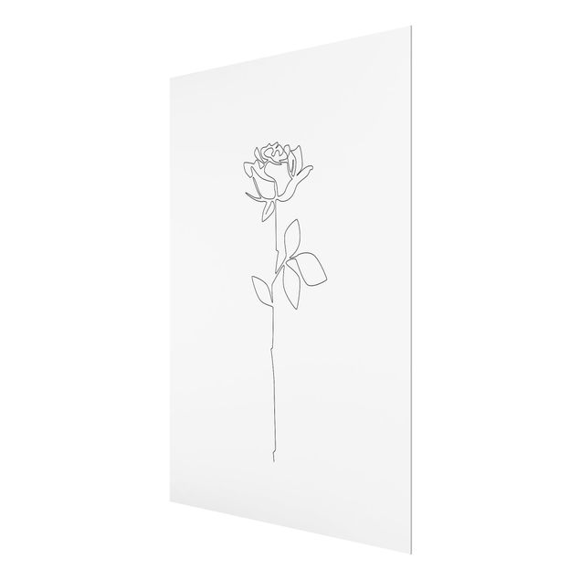 Cuadros modernos Line Art Flowers - Rose